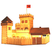 Dřevěná slepovací stavebnice - hrad Dřevěná slepovací stavebnice - hrad