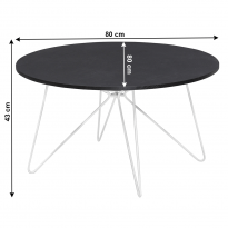 Fotogalerie: Konferenční stolek, černý dub / bílá Mikel NEW - ROZBALENÉ ZBOŽÍ