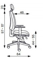 Fotogalerie: kancelářská židle Flue šéf synchronní mechanika